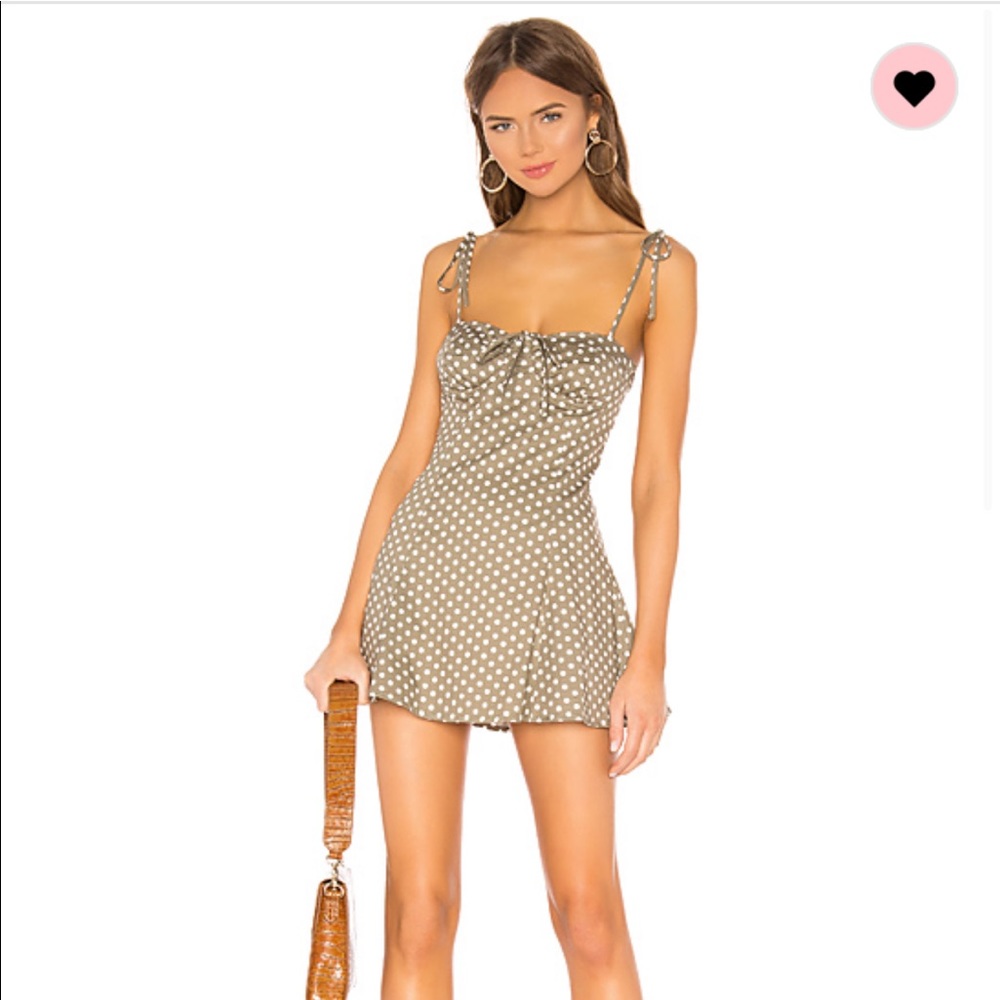 Majorelle, green/white polkadot, mini Tahoe dress